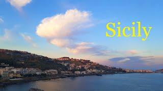 SICILY in winter. A WALK from the city of Catania to the medieval Norman castle of Aci Castello