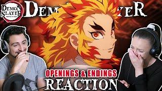 We react to EVERY DEMON SLAYER OPENING AND ENDING  LiSa First Take REACTION