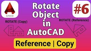 #6 Rotate an Object with Angle  AutoCAD Rotate Object to Match Line  ROTATE IN AUTOCAD  IN HINDI