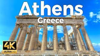 Athens Greece Walking Tour 4k Ultra HD 60fps – With Captions