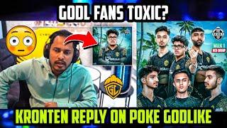 Kronten React on GodLike Fans Toxic?  Reply on Poke GodLike  Jonathan Bmps  Bgmi