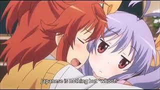 Renge comforting Natsumi  Non Non Biyori Repeat