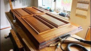 Изготовление входной утепленной двери из массива сапели. Деревообработка  Making a wood door
