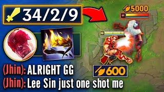 WHAT HAPPENS WHEN LEE SIN GETS HUBRIS AT 5 MINUTES? 600 AD ONE SHOT EVERYTHING