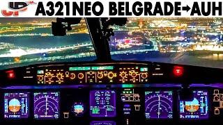 Wizz Air Airbus A321NEO Belgrade to Abu Dhabi  Pilot A321NEO Cockpit Specifics