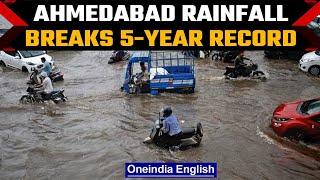 Gujarat rains Ahmedabad battered with 5-year high 115mm-plus rain in 3 hours  Oneindia News*News