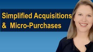 Simplified Acquisitions and Micro-Purchases Tutorial
