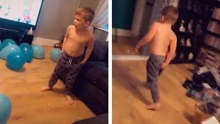 Kids Hilarious Reaction After He Farts