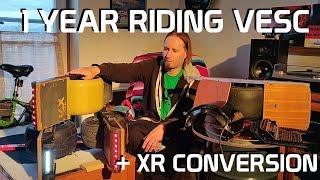 One year of riding VESC OneWheel - proscons and XR conversion