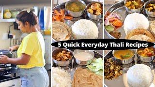 5 Quick Everyday Indian meal ideas  I tried Home-made LUNCH THALI for the entire week