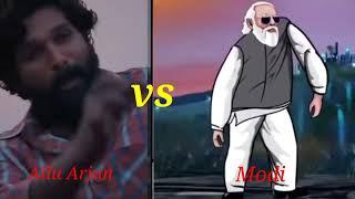 Pushpa Raj VS Modi ji Dance on Srivali Song  Modi Srivali Video  Srivali Ringtone