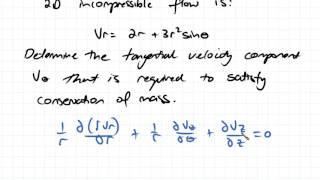 Cylindrical Polar Coordinates Example  Fluid Mechanics