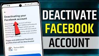 How to Deactivate Facebook Account 2024  Deactivate Facebook Account  temporarily deactivate fb