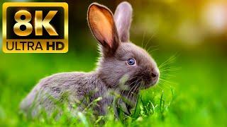AROUND THE WORLD ANIMALS - 8K 60FPS ULTRA HD - With Nature Sounds Colorfully Dynamic