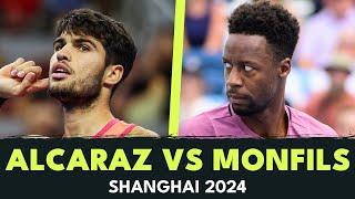 Entertaining Carlos Alcaraz vs Gael Monfils Shotmaking  Shanghai 2024 Highlights