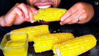 ASMR EATING BUTTERY CORN ON THE COB WITH BUTTER JUICE JERRY NO TALKING MUKBANG