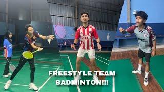 FAIQ AJAK LAWAN BADMINTON  ft FAIQ FREESTYLE QALESYA DAFI SABBY ALY