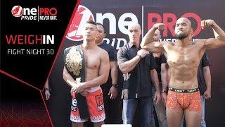 Rudy Gunawan VS Theodorus Ginting FN #30 One Pride Pro Never Quit  Weight-In 2772019