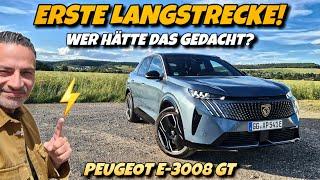 Peugeot E-3008 GT im Langstreckentest Reichweite Verbrauch Ladezeit Software uvm. Elektroauto Test