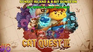 Cat quest 3 walkthrough #6 - Sunset island & 8 bit dungeon - All chests & quests available