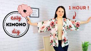 DIY a Kimono-style cardigan in just 1 hour  - beginner friendly tutorial