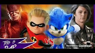 Flash VS Sonic VS Quicksilver VS Dash Reaccion This is Brayan ft Raw 14 Andres & Zarth Rap