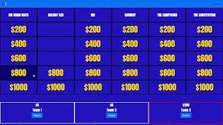 Virtual Jeopardy Rules