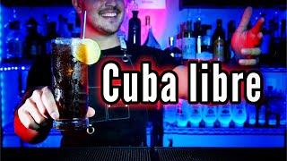 Coctel CUBA libre  La bebida con coca-cola mas famosa del mundo #short