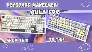 Unboxing the trendy Aula f99 Mechanical Keyboard #purple #deskaesthetic