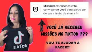 NOVIDADE NO TIKTOK MISSÕES DE PUBLICIDADE