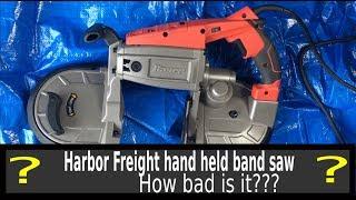 Harbor Freight Bauer hand held band saw review.