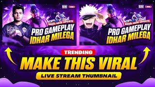 Make This Viral  Live Stream Thumbnail for BGMI  PUBG  How to Make Live Stream Thumbnail for BGMI