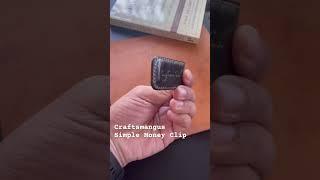 My simple magnetic money clip#craftsmangus #leatherhandmade  #leatherworskhopthailand #bag #fashion