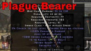 D2R Unique Items - Plague Bearer Runic Sword