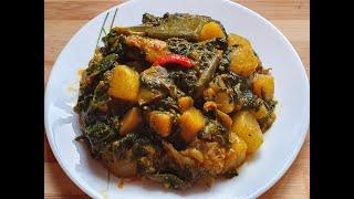 সম্পূর্ণ নিরামিষ পালং শাকের ঘন্ট  Palong Shaker Ghonto   Tasty Spinach Curry  Pure Veg Recipe 