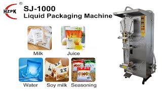 HZPK SJ-1000 Automatic Water Liquid Pouch Bag Filling Sealing Packaging Machine