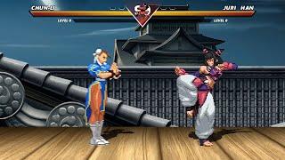 Chun Li vs Juri Han  Street Fighter Mugen  High Level Insane Epic Fight