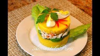 CAUSA RELLENA️ CON POLLO