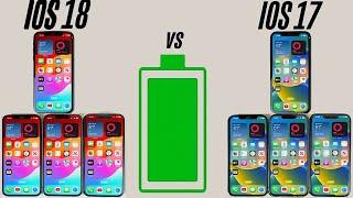 iOS 18 vs iOS 17 BATTERY Test on iPhone 14 13 12 & 11