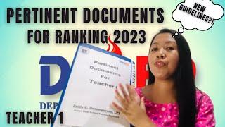 ⭐️DOKUMEN TERKAIT 2023  KERTAS TERKAIT UNTUK GURU 1 #depedranking2023 #pertinentdocuments