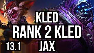 KLED vs JAX TOP  Rank 2 Kled 1216 Legendary  EUW Challenger  13.1