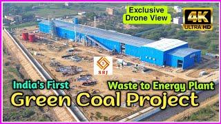 Indias First Green Coal Project Development by NTPC Waste to Energy Plant Varanasi Modi  Drone SRJ