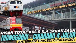 Pisahkan KAJJ dan KRL  Stasiun Bekasi SIAP Dukung Jalur DWI GANDA Manggarai - Cikarang 4 JALUR