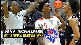 Mikey Williams Makes CRAZY AAU Debut vs 5 Star Thompson Twins The MOST LIT AAU Game of 2021