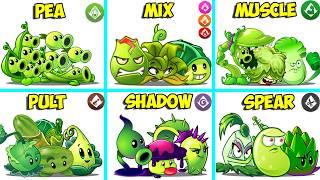 Random 6 Team GREEN Plants Battlez - Who Will Win? - Pvz 2 Team Plant vs Team Plant