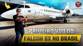 FIZEMOS o PRIMEIRO VOO do FALCON 6X no BRASIL