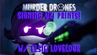MURDER DRONES - voice actor for Uzi signing prints PART 1