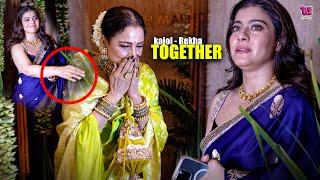 Rekha Ji And Kajol Devgan at Manish Malhotra House for Ganpati Darshan