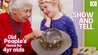 4 year olds present show and tell with their older friends  Old Peoples Home For 4 Year Olds
