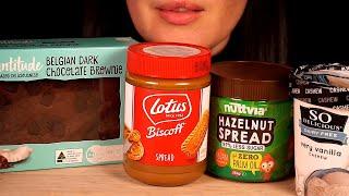 ASMR Brownie Biscoff & Ice Cream  Soft Sounds Slow Eating Mostly No Talking